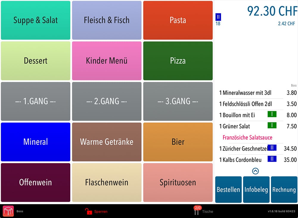 iPad-Kassensystem Bestellung